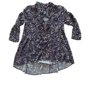 ANTHROPOLOGIE MAEVE FLORAL TUNIC BLOUSE SIZE SMALL